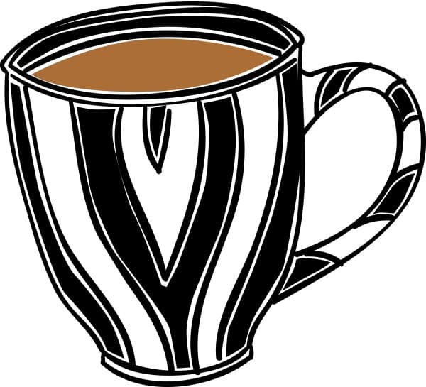 Striped Coffee Mug Clipart