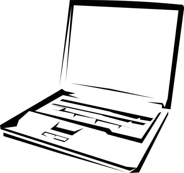 Black and White Laptop Computer