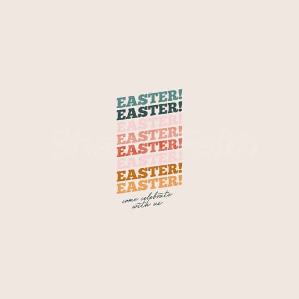 Celebrate Easter Pastel Social Media Graphic