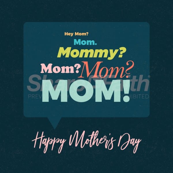 Hey Mom Mother's Day Social Media Graphic