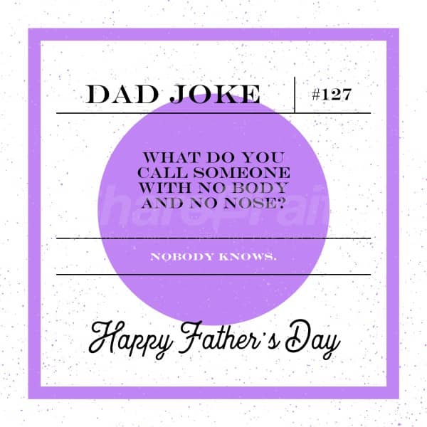 Dad Joke Nobody Social Media Graphic