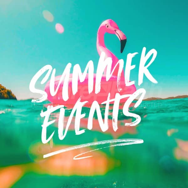 Summer Events Flamingo Social Media Graphic