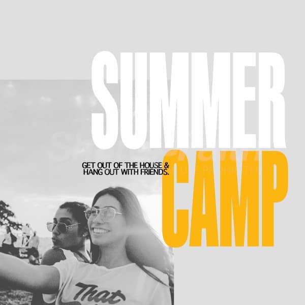 Summer Camp Friends Social Media Graphic