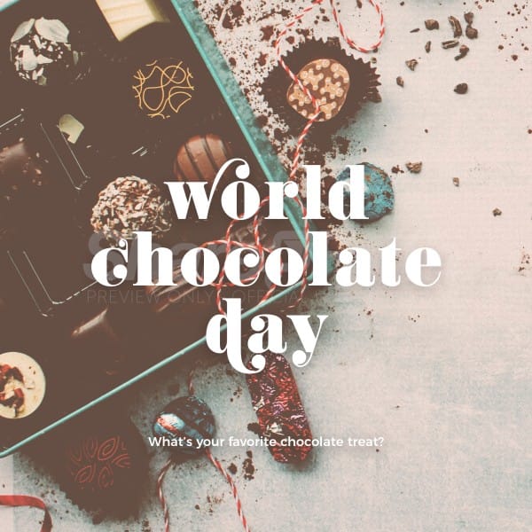 World Chocolate Day Social Media Graphic
