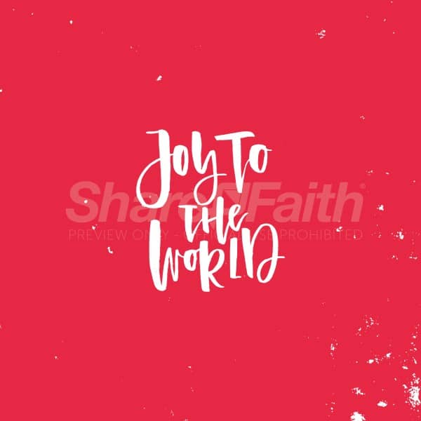Joy To The World Red Social Media Graphic