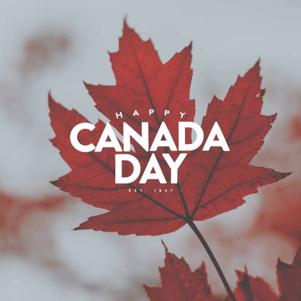 Happy Canada Day Social Media Graphic