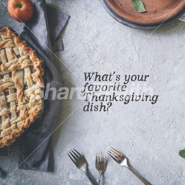 Thanksgiving Dish Social Media Graphic