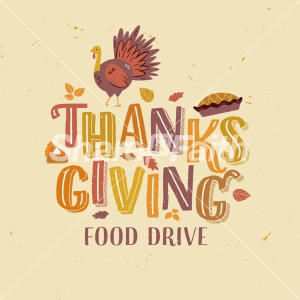 Thanksgiving Food Drive Social Media Graphic