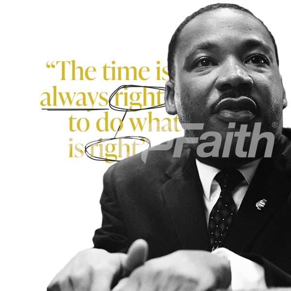 The Time is Always Right MLK Social Media Graphics
