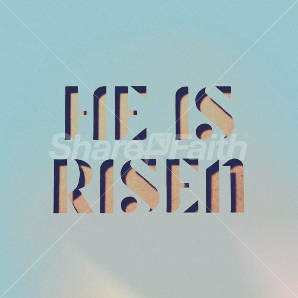 He Is Risen Easter Social Media Graphic