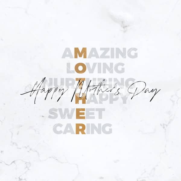 Amazing Mother's Day Acronym Social Media Graphics