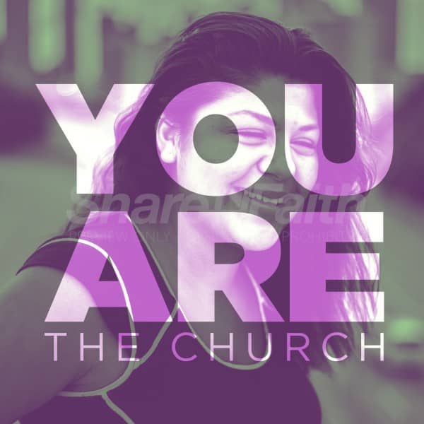You Are The Church Purple Social Media Graphic