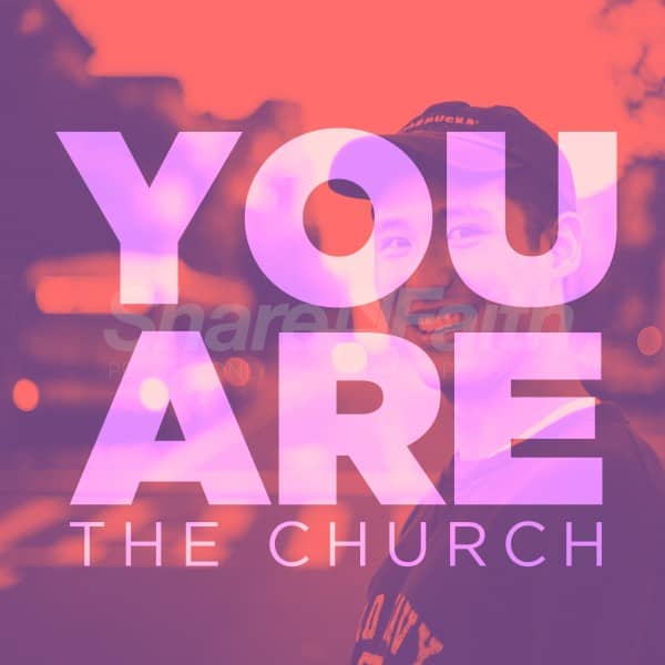You Are The Church Pink Social Media Graphic