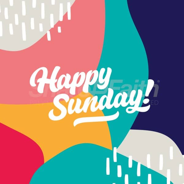 Happy Sunday Colorful Social Media Graphic