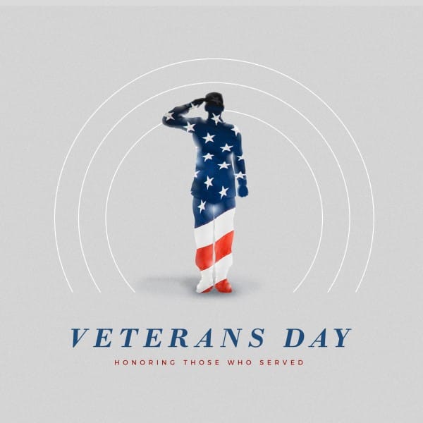 Veteran's Day Soldier Church Social Media Graphic