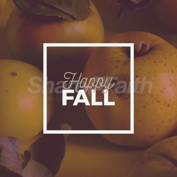 Happy Fall Apple Social Media Graphic