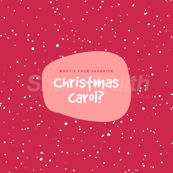 Favorite Christmas Carol Red Social Media Graphic