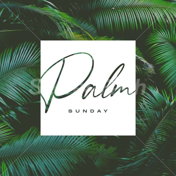 Palm Sunday Easter Social Media Graphic
