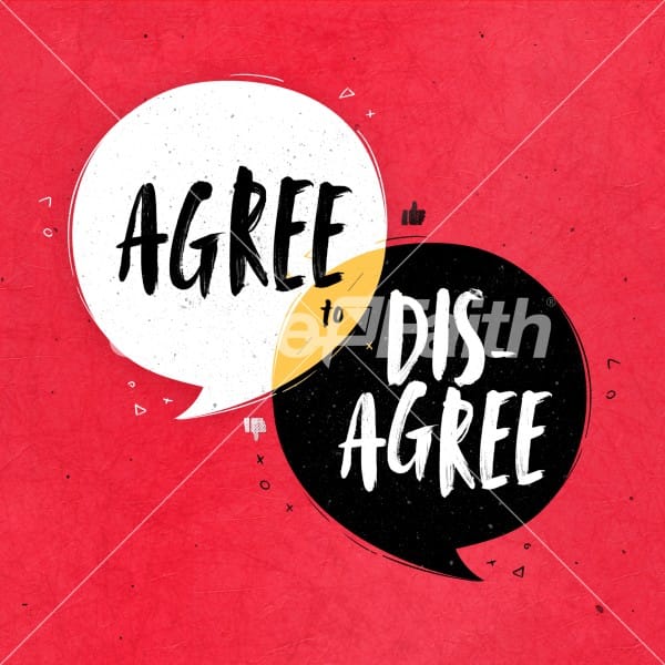 Agree to Disagree Title Graphics Set Social Media