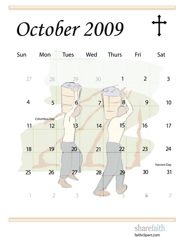 October 2009 Calendar Graphic