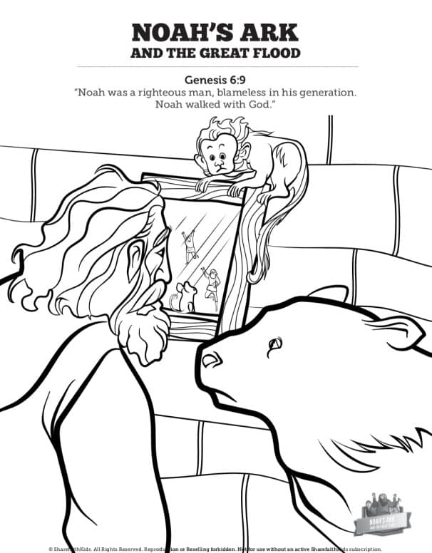 Noah's Ark Sunday School Coloring Pages