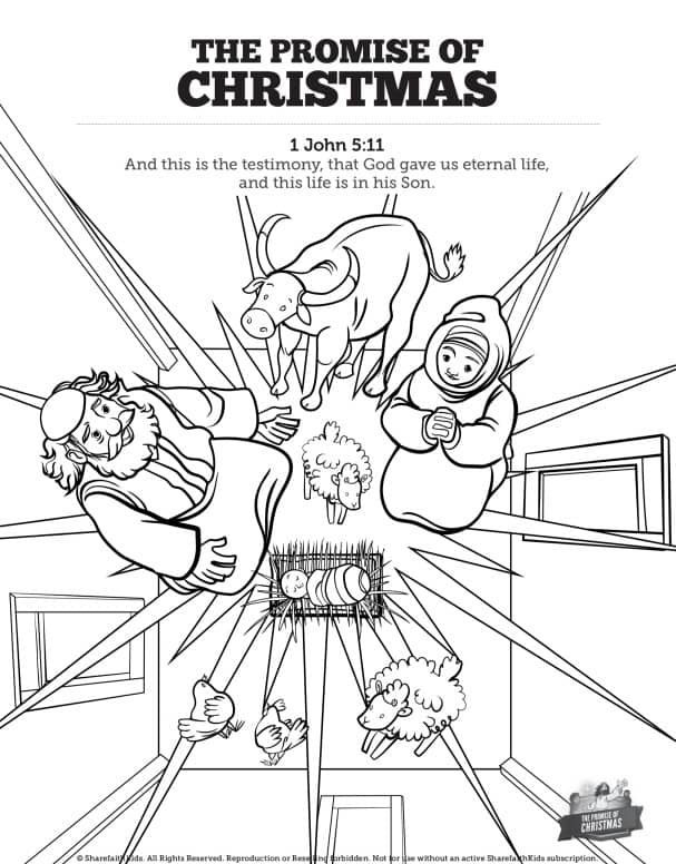 The Promise of Christmas Sunday School Coloring Pages