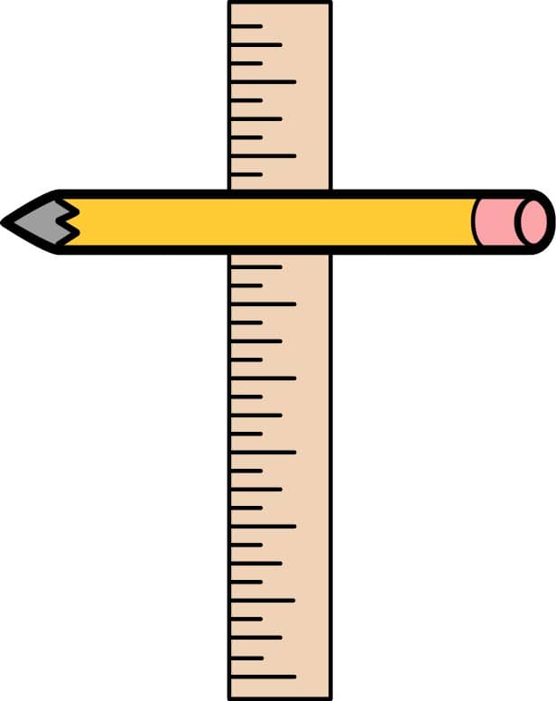 Cross Made with a Ruler and Pencil