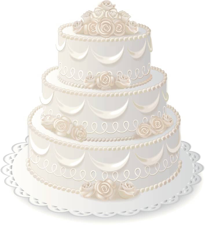Anniversary Cake with Elegant Rose Decorations