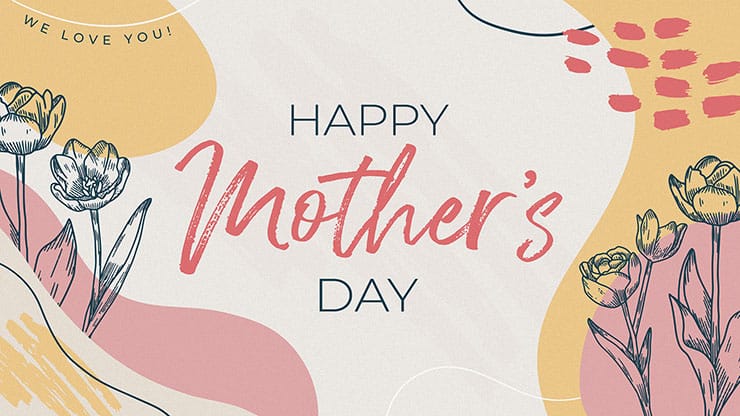 Happy Mother's Day Floral Shapes: Title Graphics