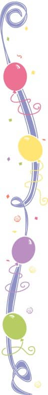Ribbon Border with Balloons