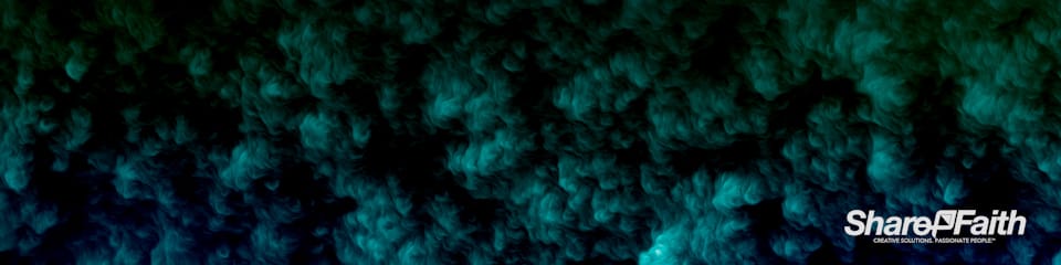Rising Aqua Abstract Clouds Triple Wide Background