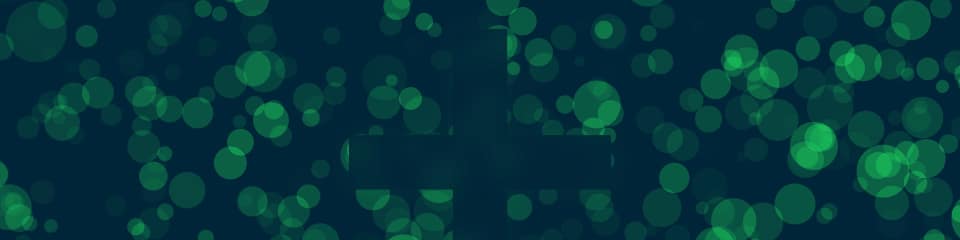Worship Particles Green Cross Triple Wide Video Background
