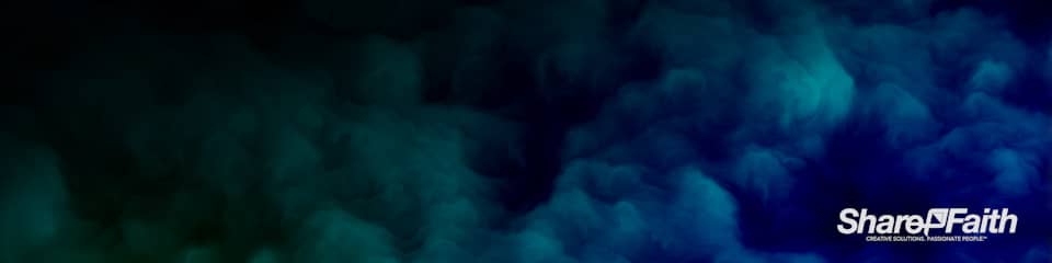 Aqua Abstract Clouds Triple Wide Background