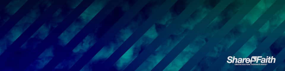 Aqua Stripes Abstract Clouds Triple Wide Background