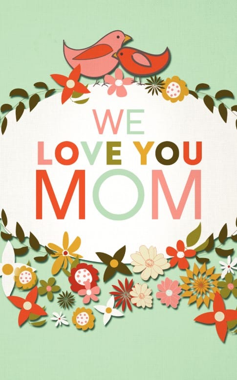 We Love You Mom Church Program Cover