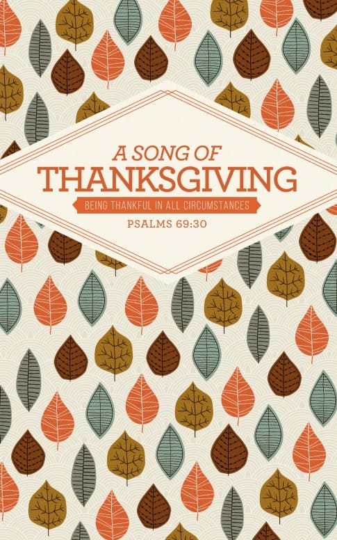 A Song of Thanksgiving Christian Bulletin