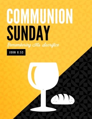 Communion Sunday Remember Ministry Flyer