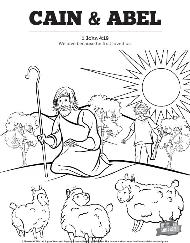 Cain and Abel Bible Coloring Pages