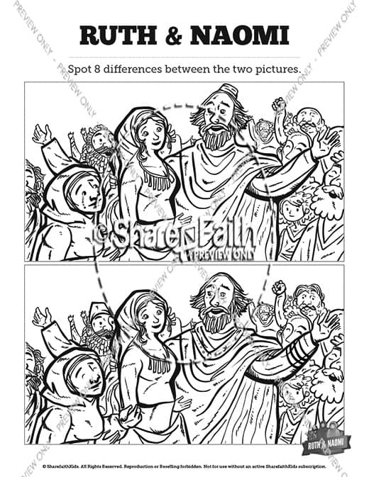 bible coloring pages of ruth and naomi