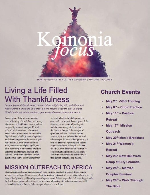Ascension Day Church Newsletter