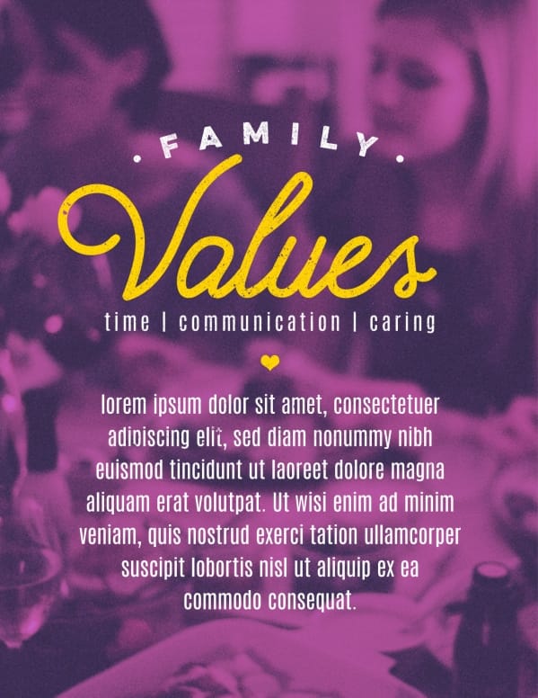 Family Values Church Flyer Template