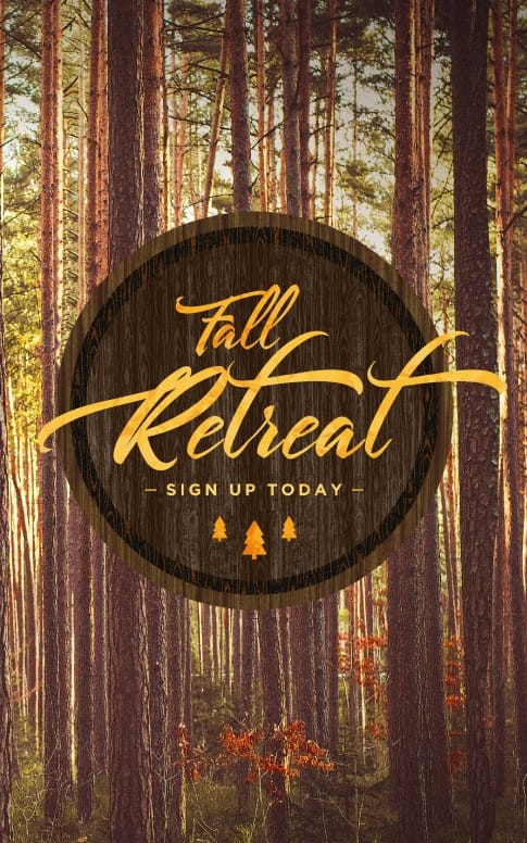 Fall Retreat Church Bulletin Cover