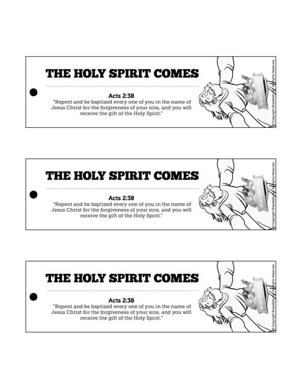Acts 2 The Holy Spirit Comes  Bible Bookmarks