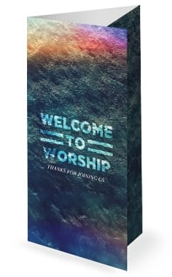 Walk On Water Sermon Trifold Bulletin Cover