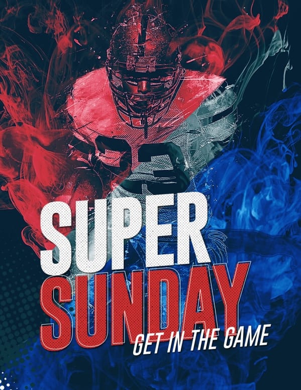 Super Sunday Church Media Flyer