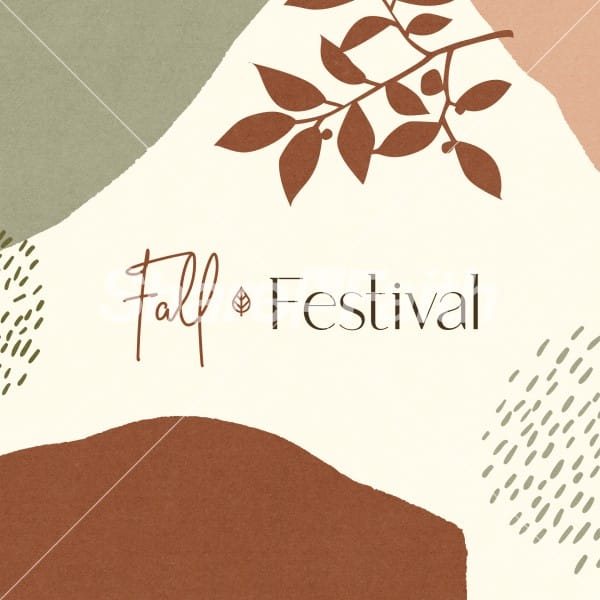 Fall Festival Leaf Social Media Graphic