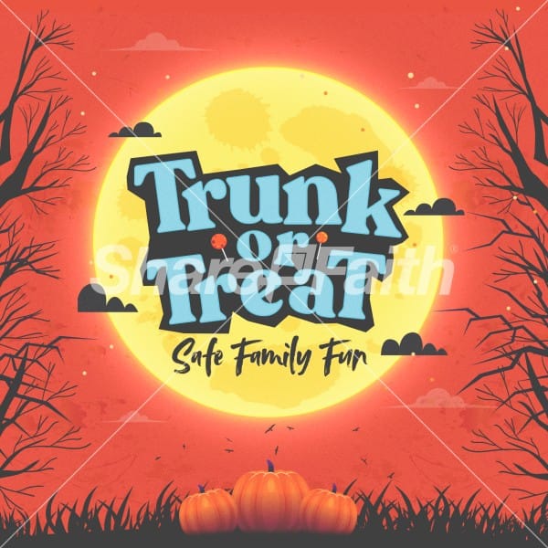 Trunk Or Treat Pumpkins Social Media Graphic