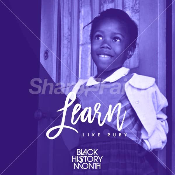 Learn Like Ruby Black History Month Social Media Graphics