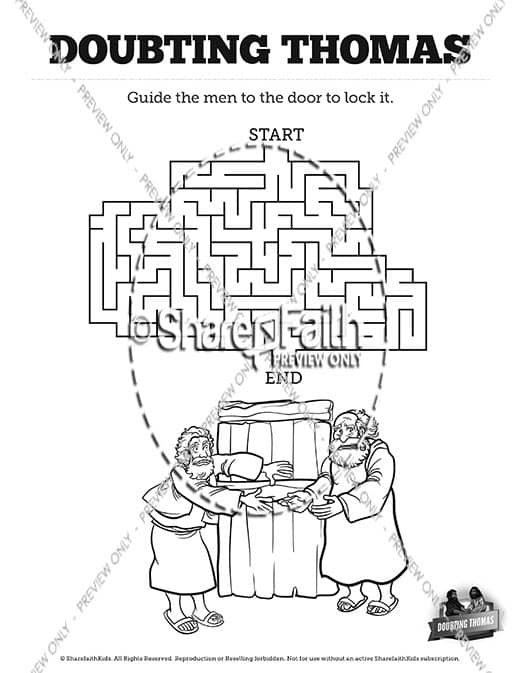 doubting thomas coloring pages