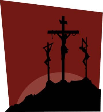 Dark Image of Calvary Crosses
